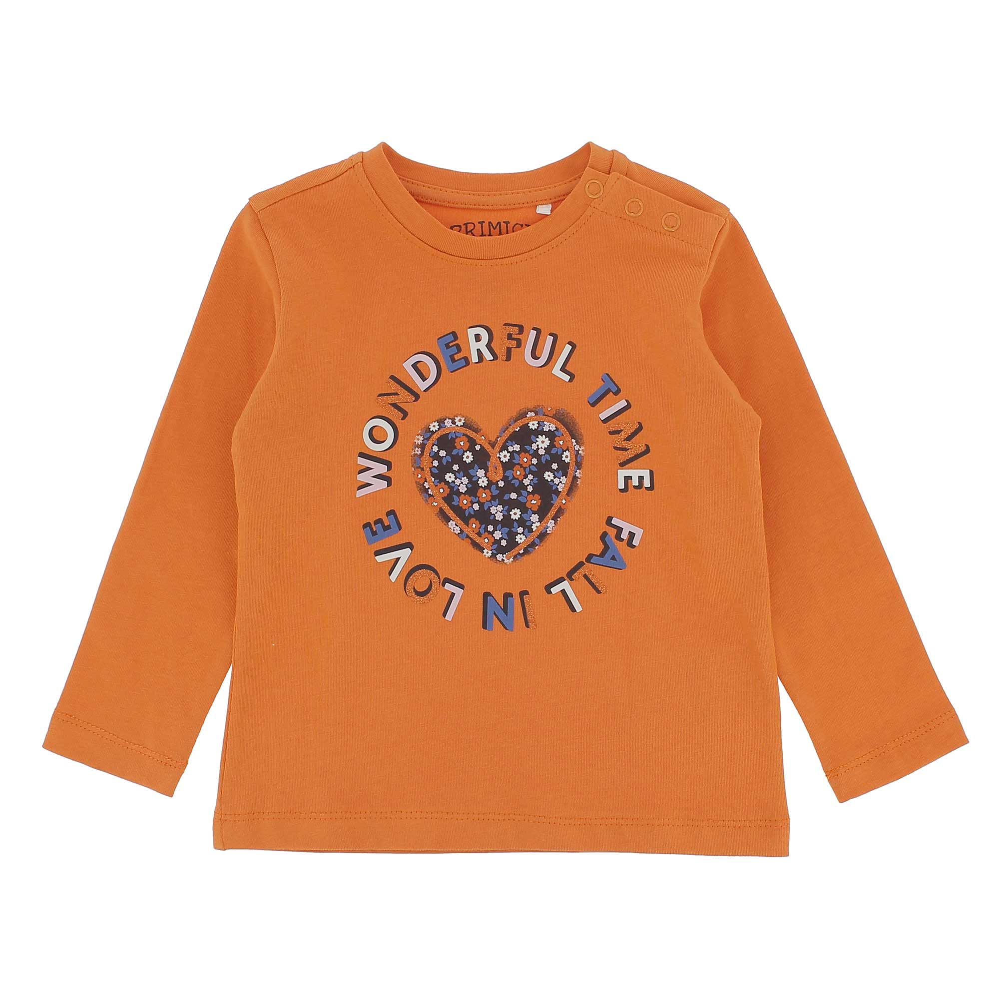 Primigi T- shirt oversize in jersey da bambina, arancio, Taglia 12M
