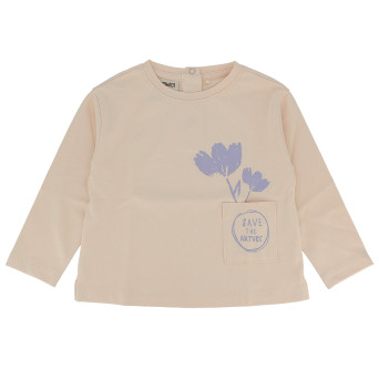 Maglietta in jersey da bambina, beige Maglietta in jersey da bambina, beige
