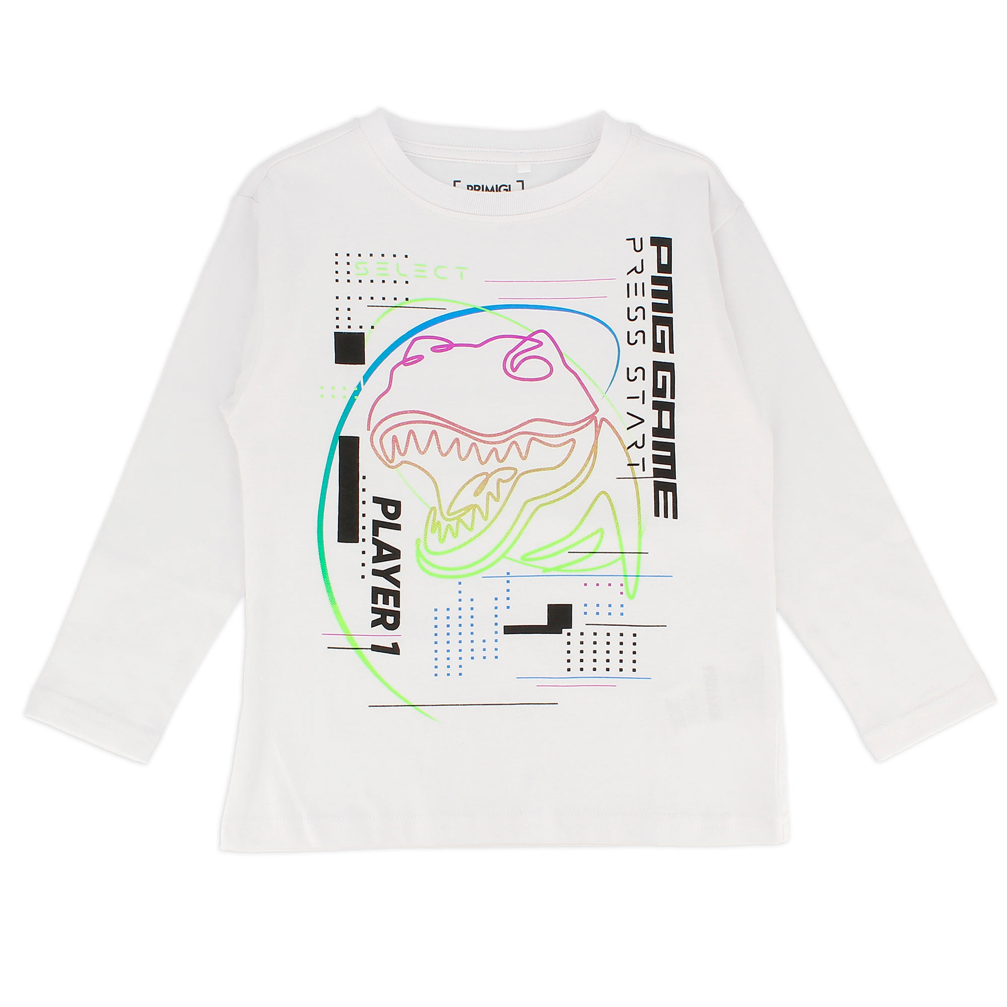 Primigi Maglietta oversize in caldo cotone da bambino, bianco, Taglia 5