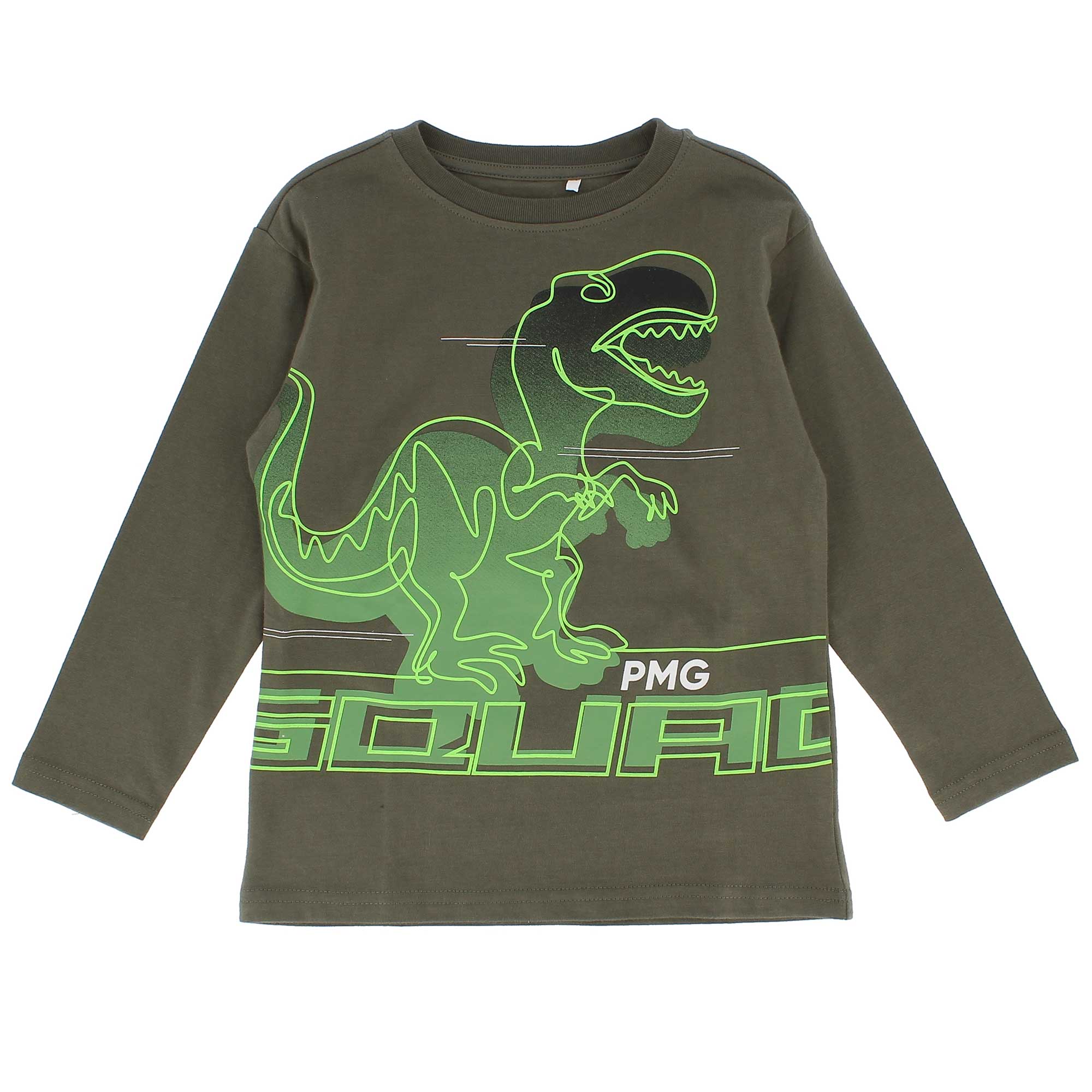 T shirt manica outlet lunga verde bambino