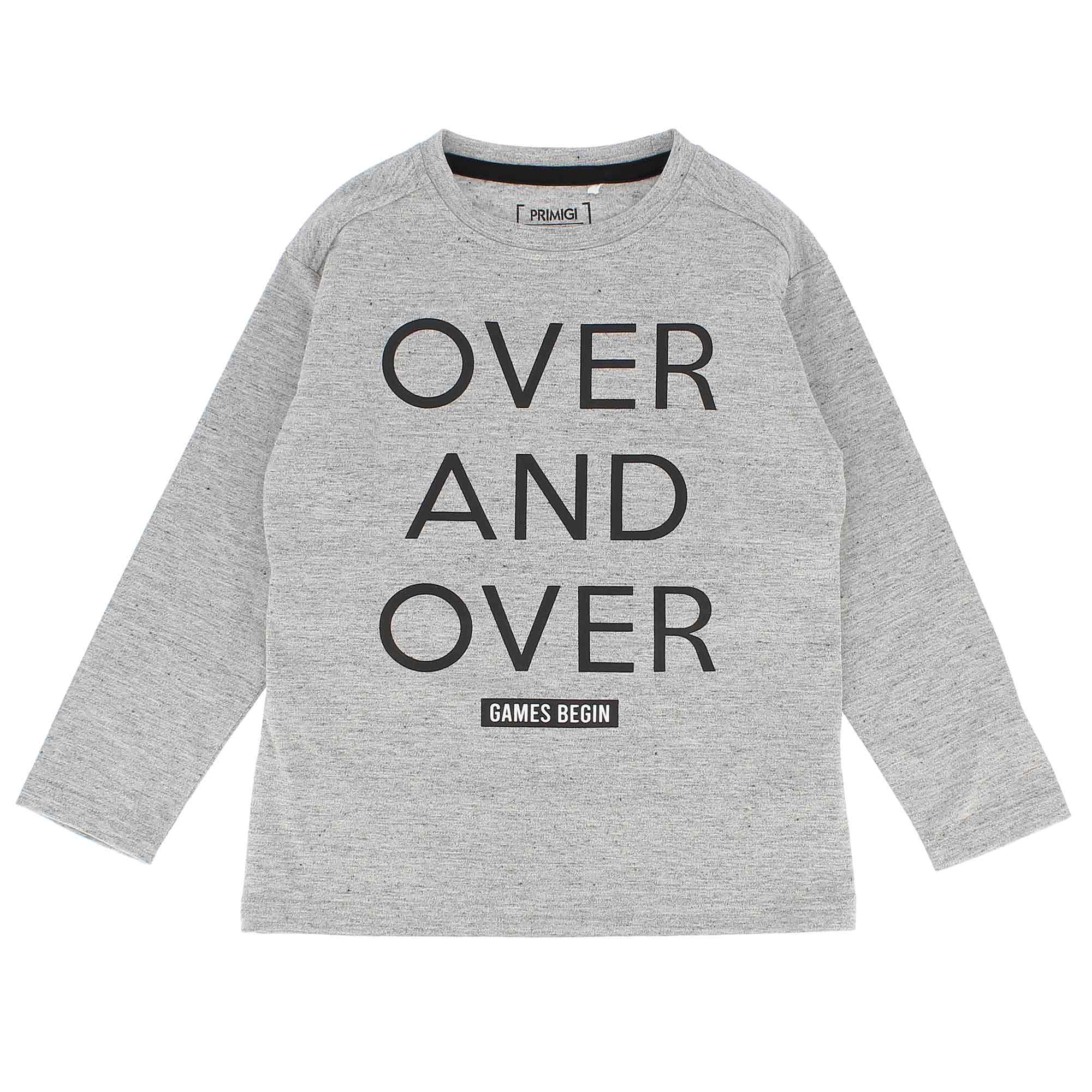 Primigi Maglietta oversize in jersey da bambino, grigio, Taglia 5