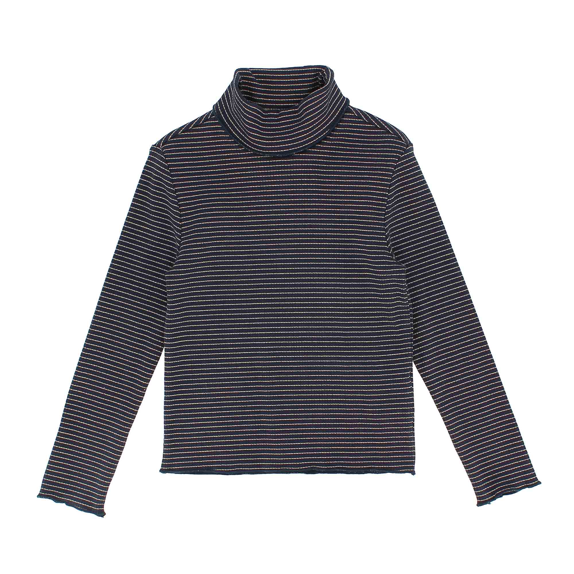 Lupetto in costina da bambina blu