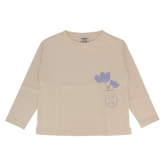 Maglietta in jersey da bambina, beige Maglietta in jersey da bambina, beige
