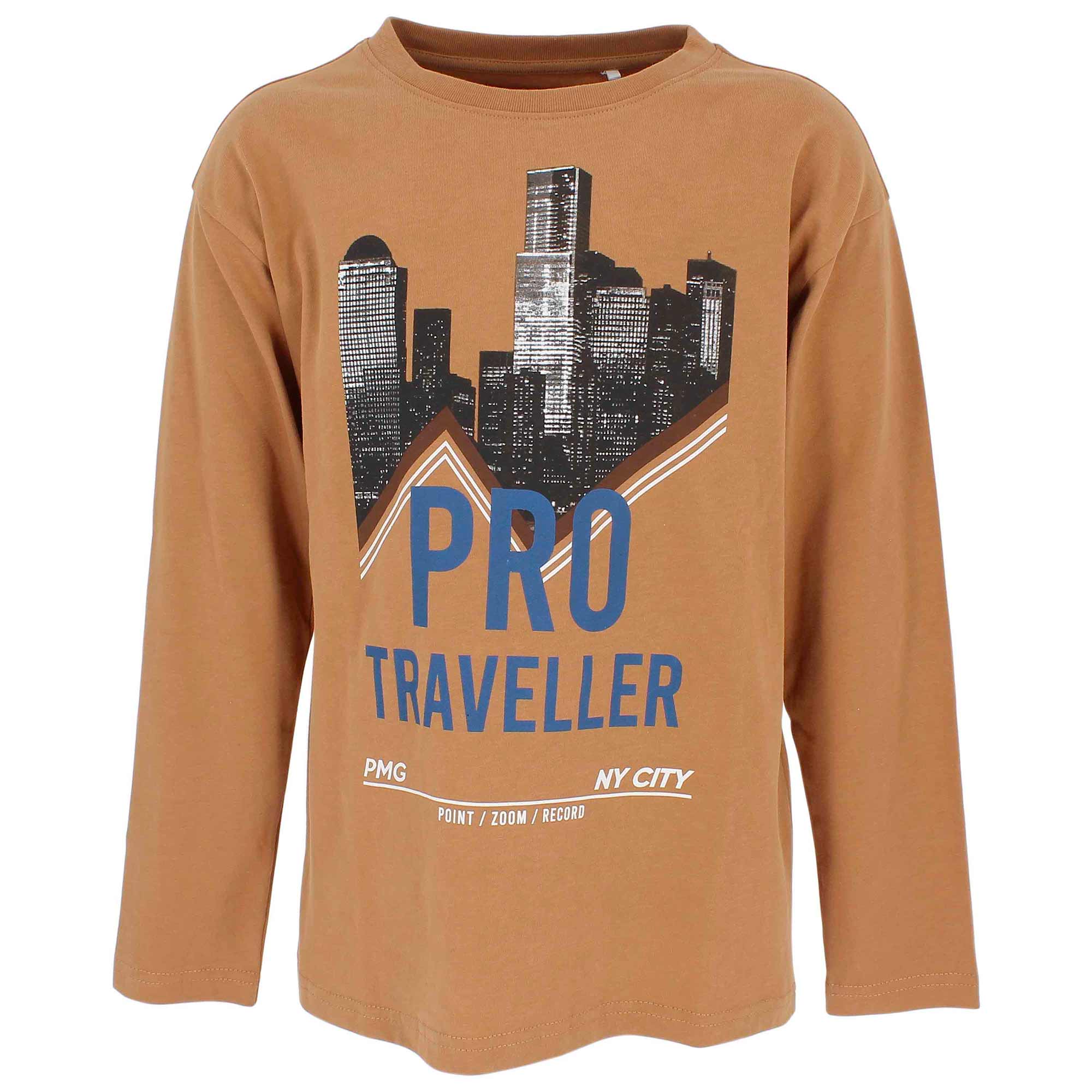 Primigi Maglietta oversize in jersey da bambino, marrone, Taglia 7