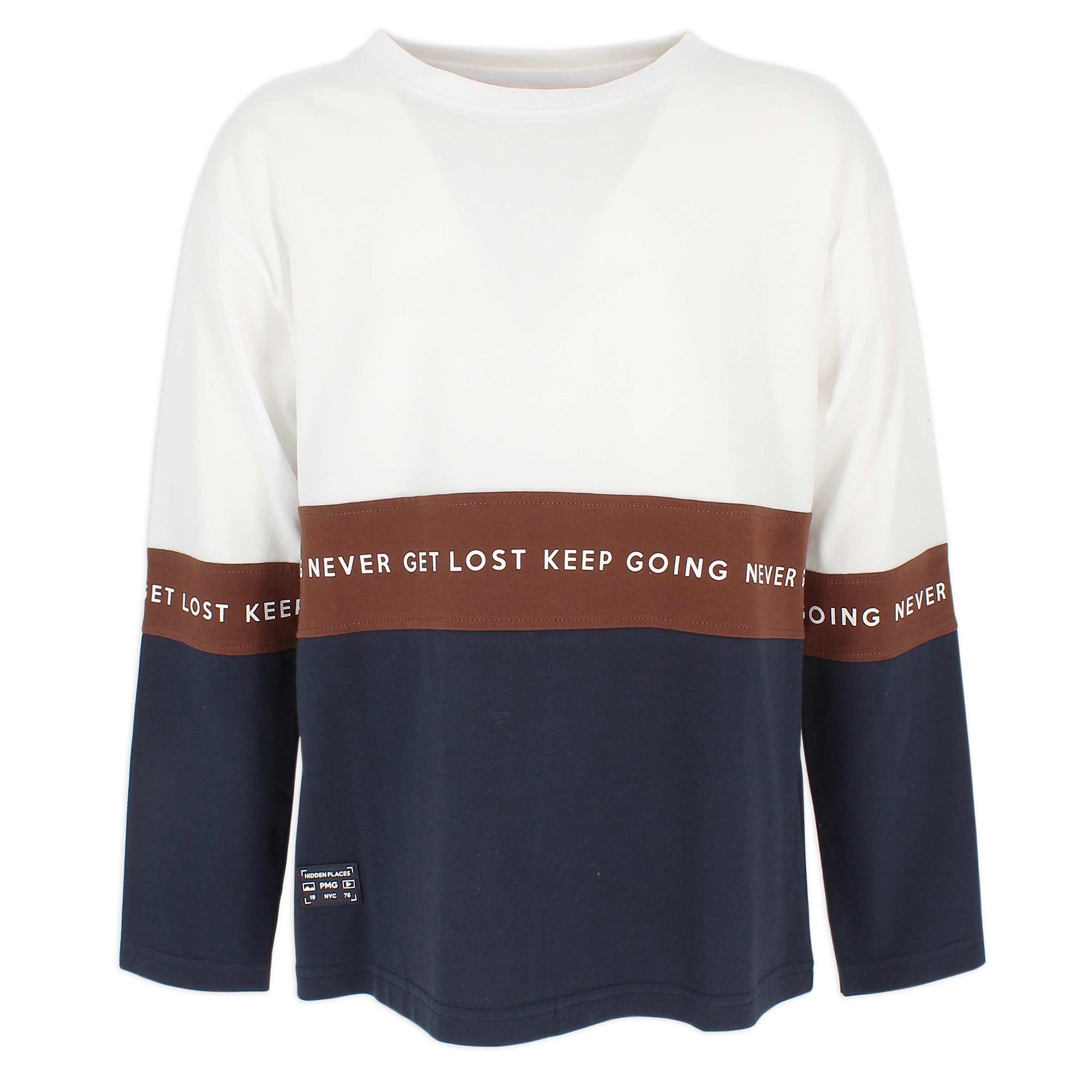 Primigi Maglietta oversize in jersey da bambino, bianco, Taglia 7