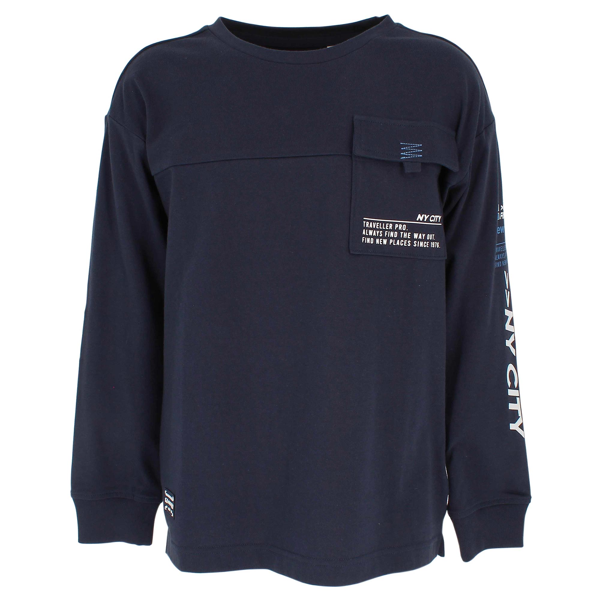 Primigi Maglietta oversize in jersey da bambino, blu, Taglia 7