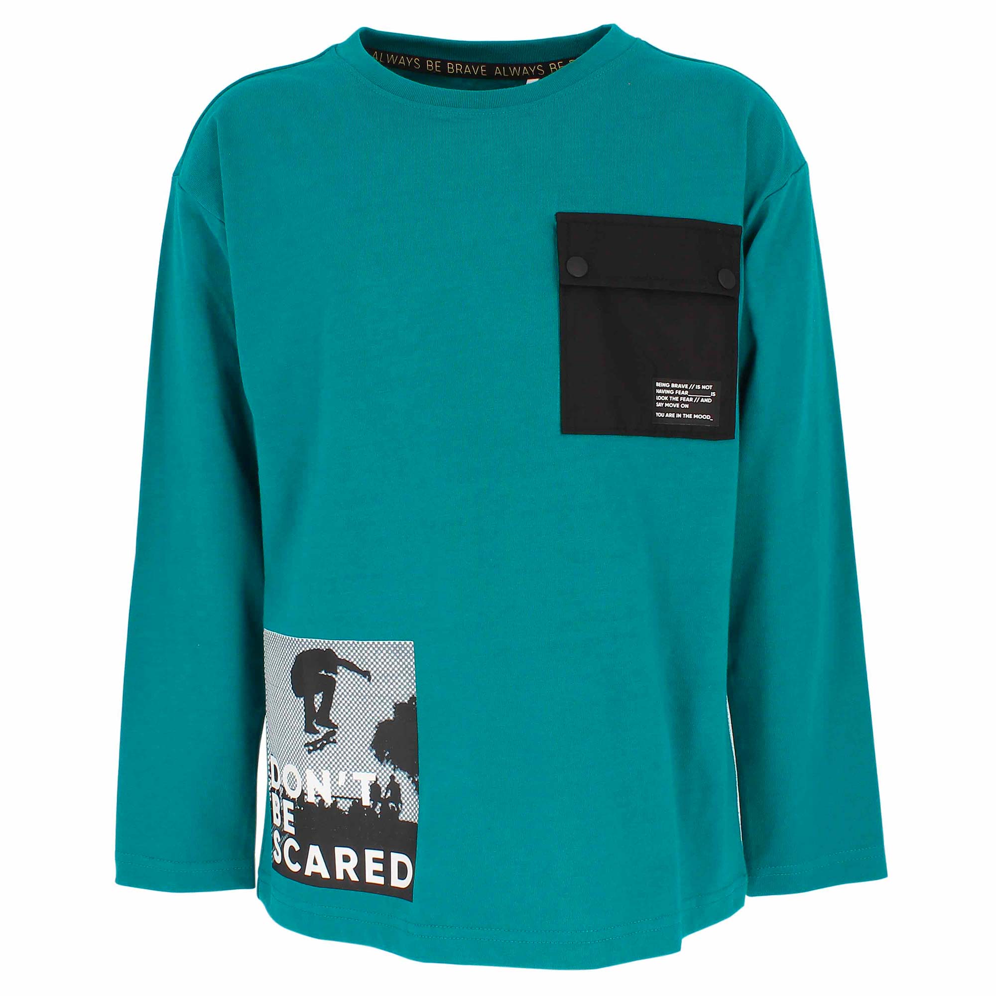 Primigi Maglietta oversize in jersey da bambino, verde, Taglia 7
