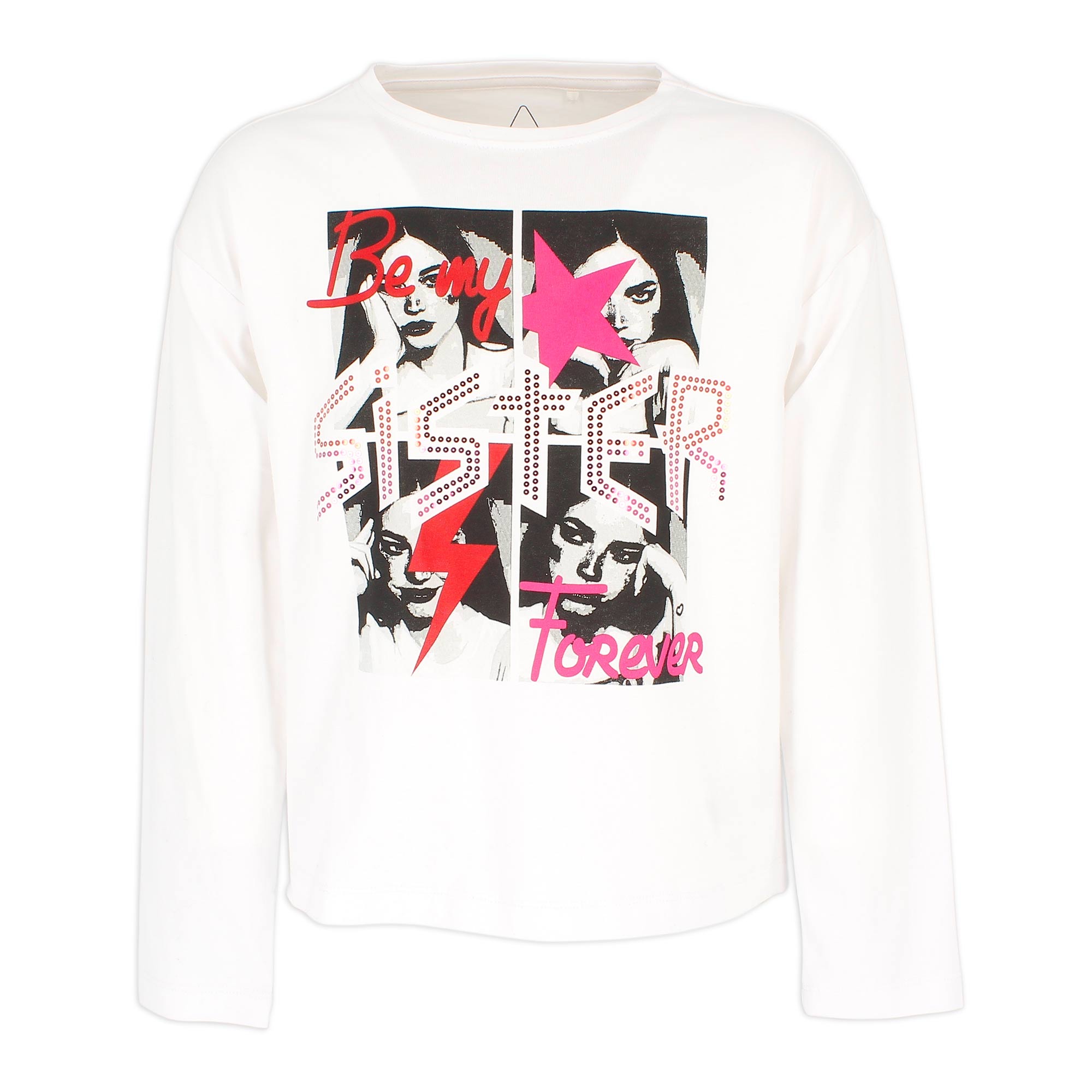 Primigi Maglietta oversize in jersey da bambina, bianco, Taglia 7