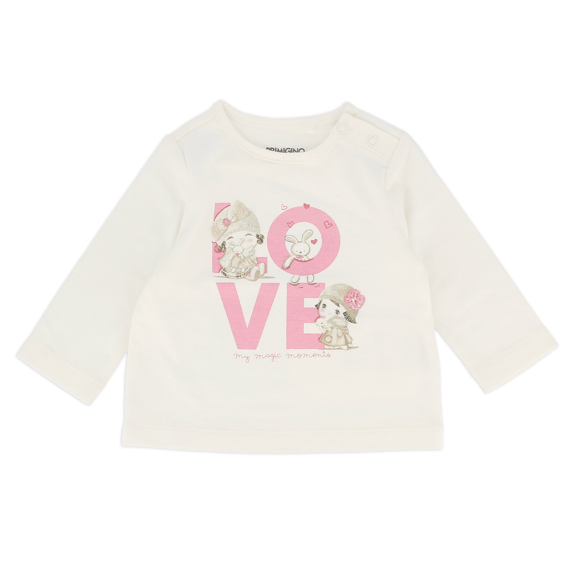 Primigi Maglietta in jersey da bambina, bianco, Taglia 6M