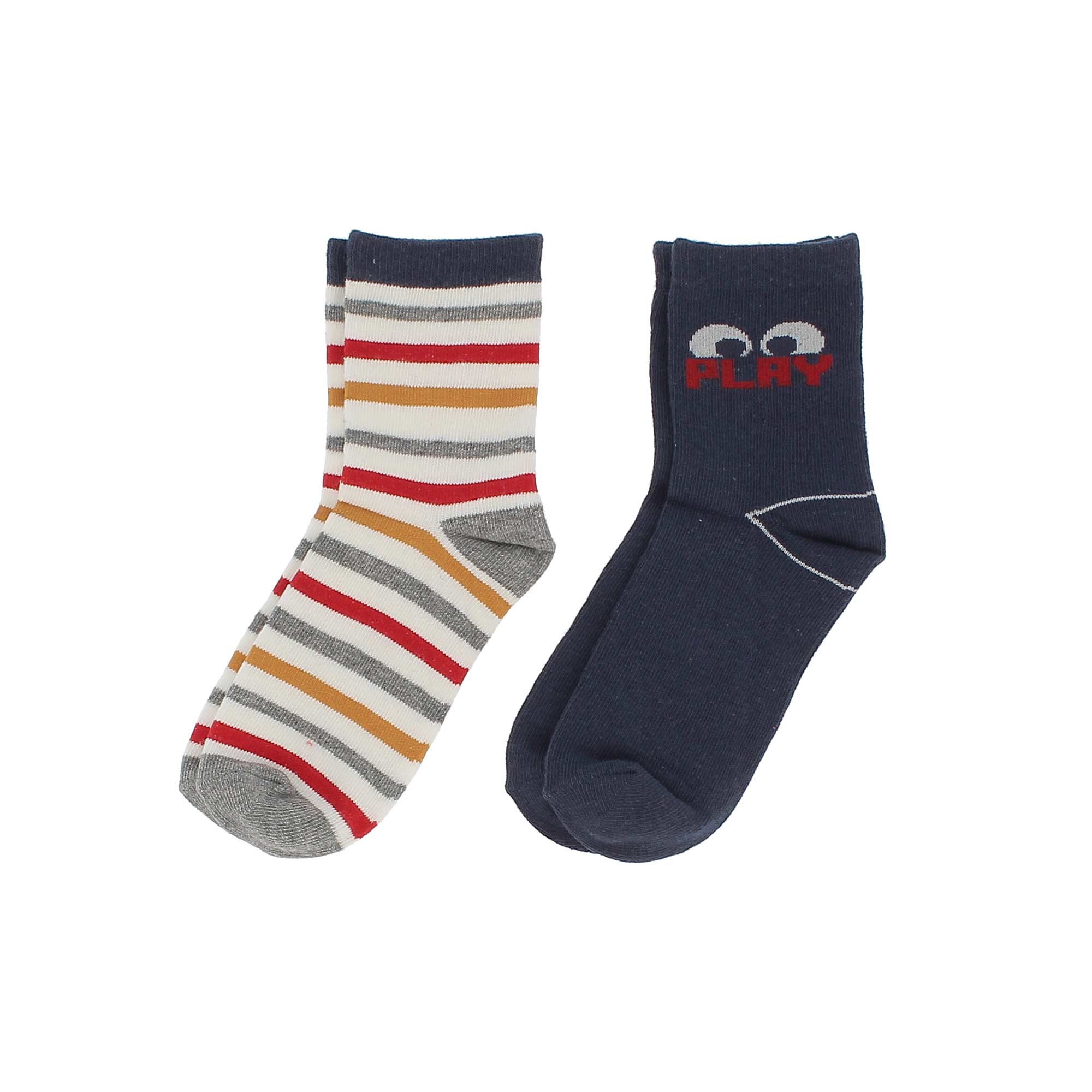 Primigi Confezione da due paia di calzini da bambino, blu, Taglia 18