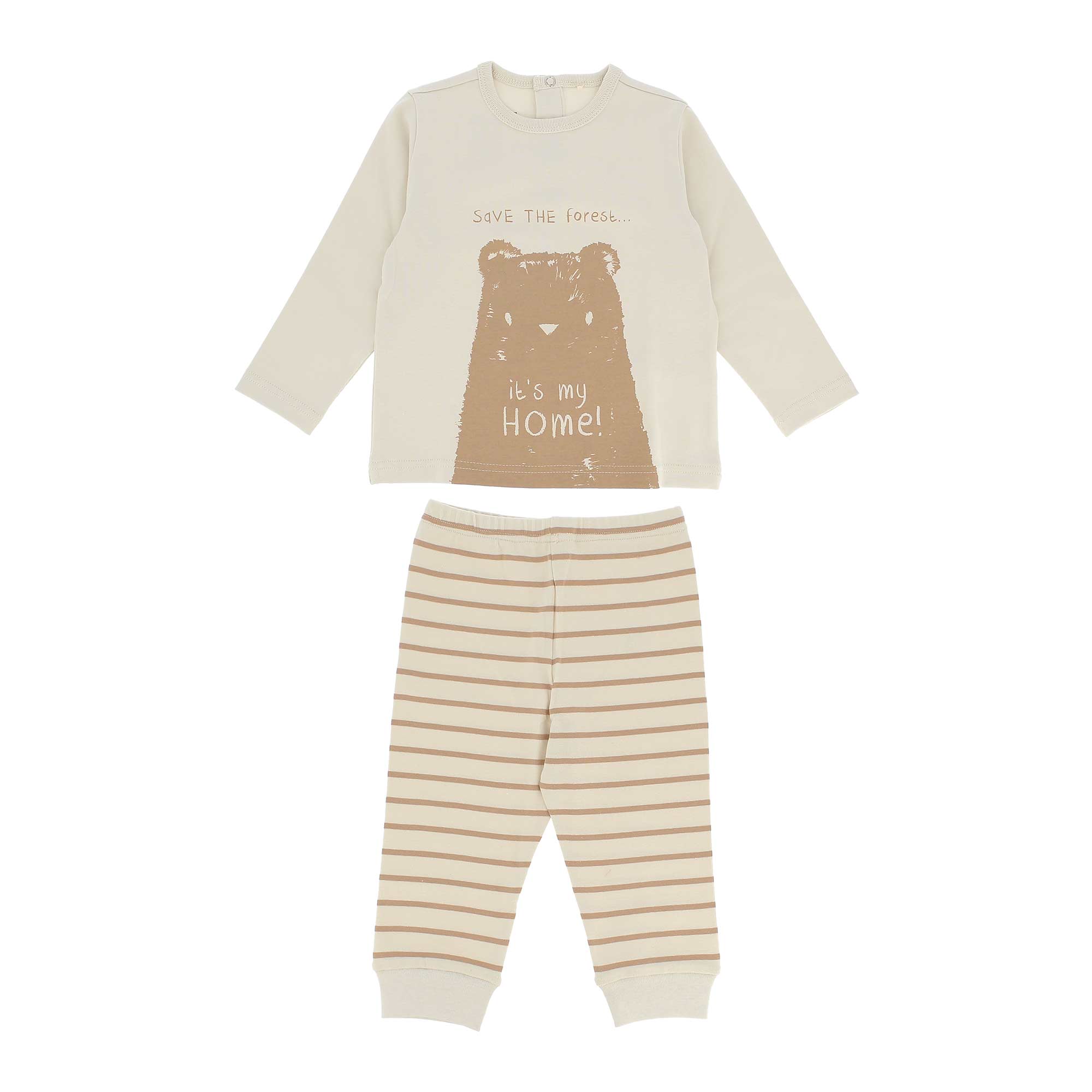 Pigiama&#x20;in&#x20;caldo&#x20;cotone&#x20;da&#x20;bambino,&#x20;bianco