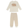 Pyjamas in warm coton for boys, white Pyjamas in warm coton for boys, white