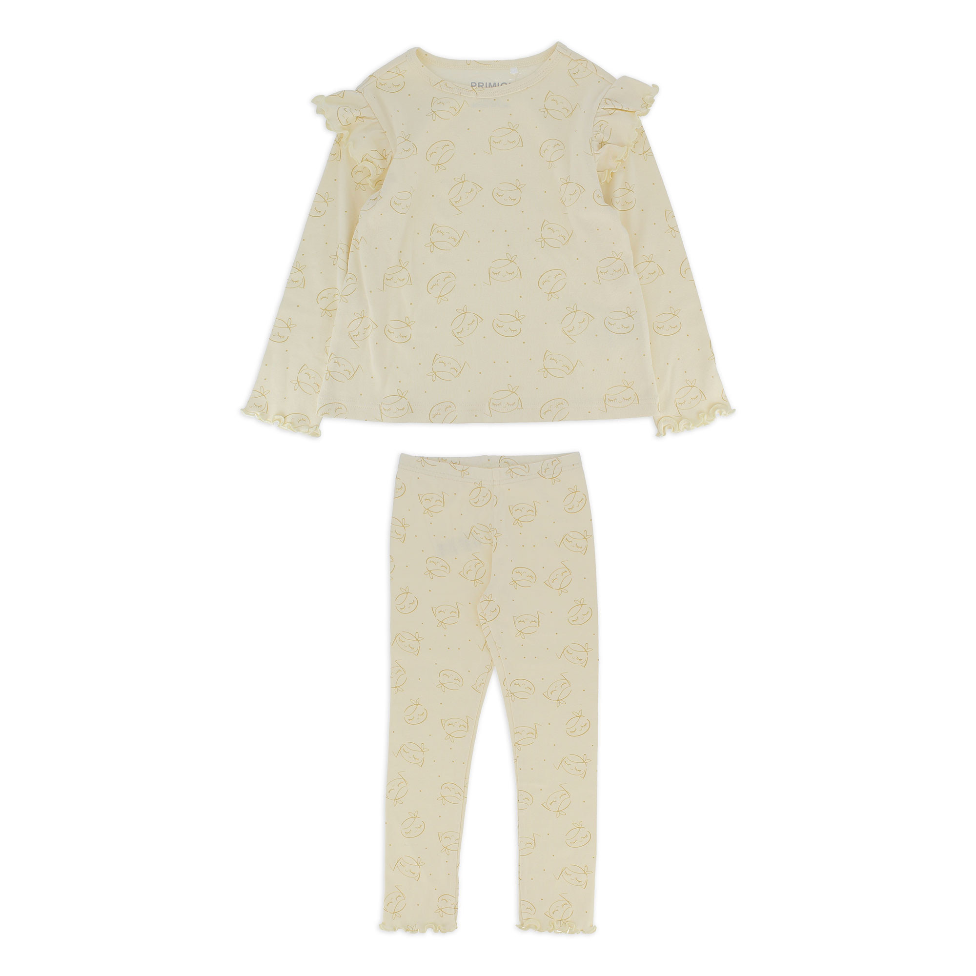 Primigi Pigiama in costina da bambina, beige, Taglia 12