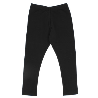Leggings in felpa  da bambina, nero Leggings in felpa  da bambina, nero