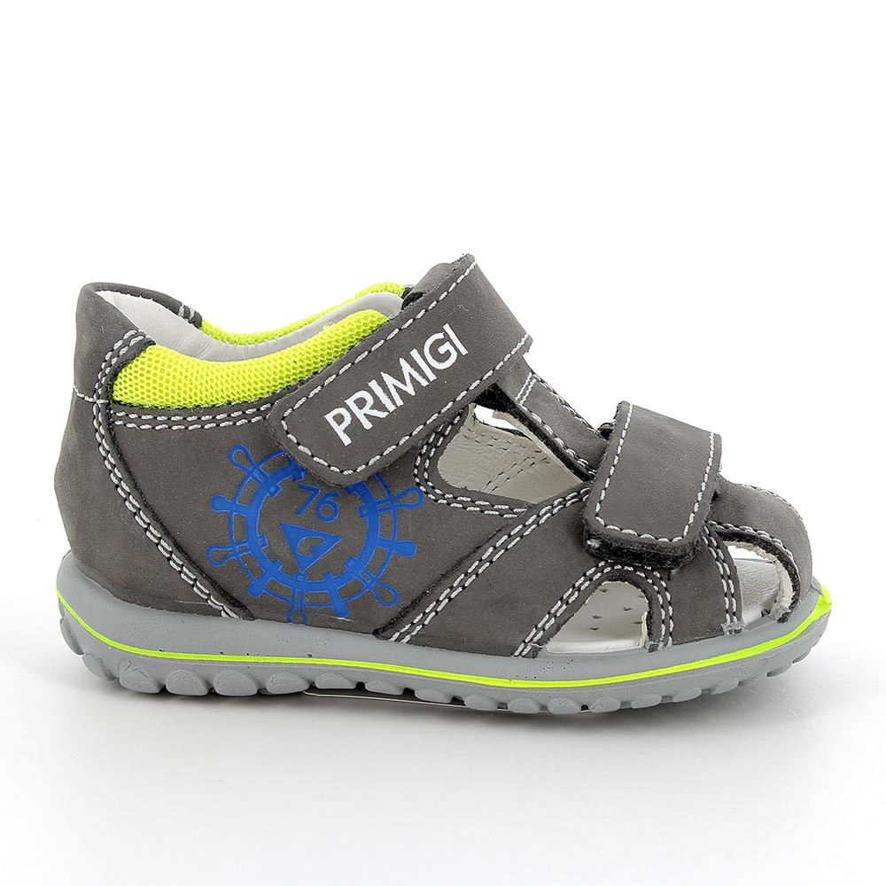 SANDALE AUS LEDER FUER JUNGEN   GRAU