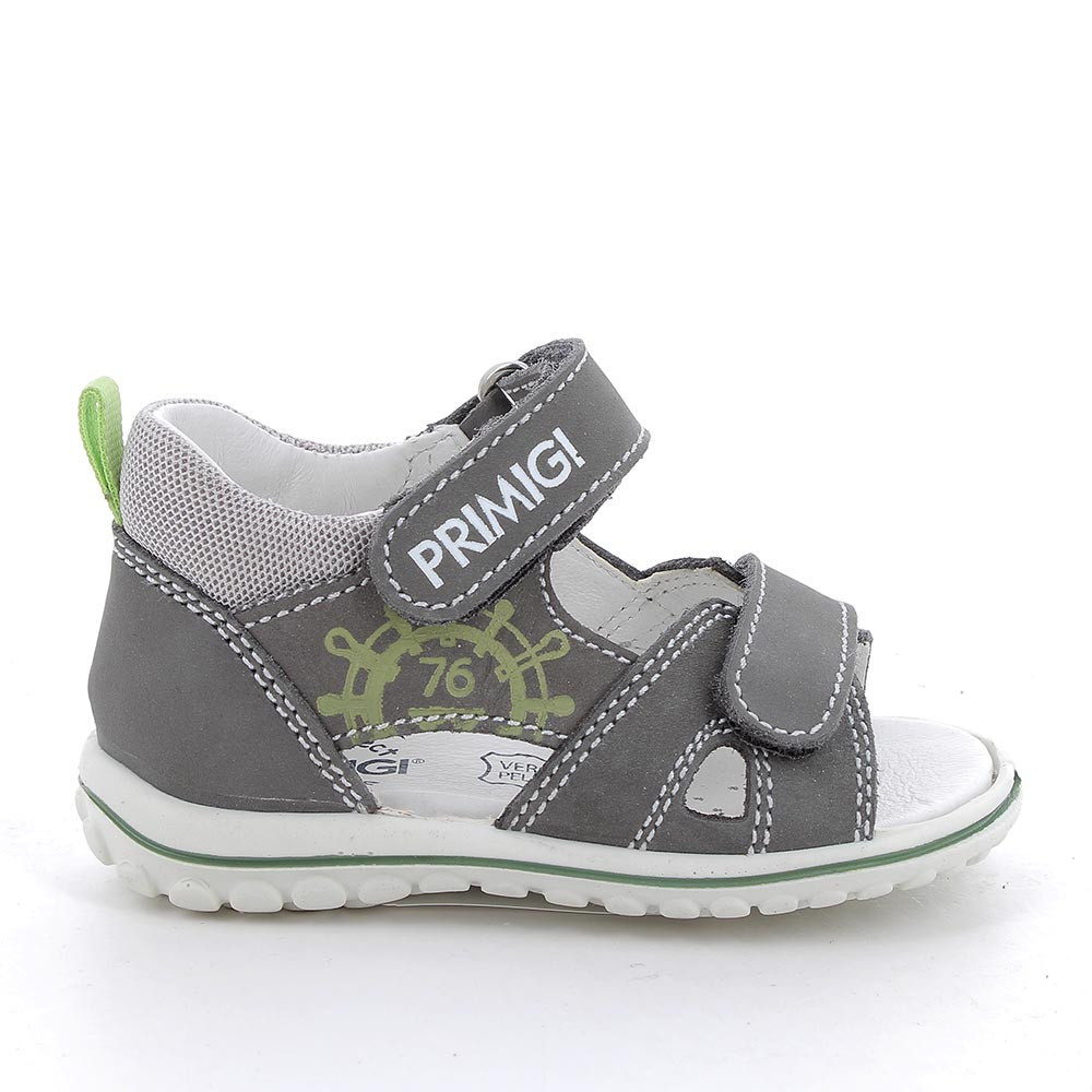 SANDALE AUS LEDER FUER JUNGEN   GRAU