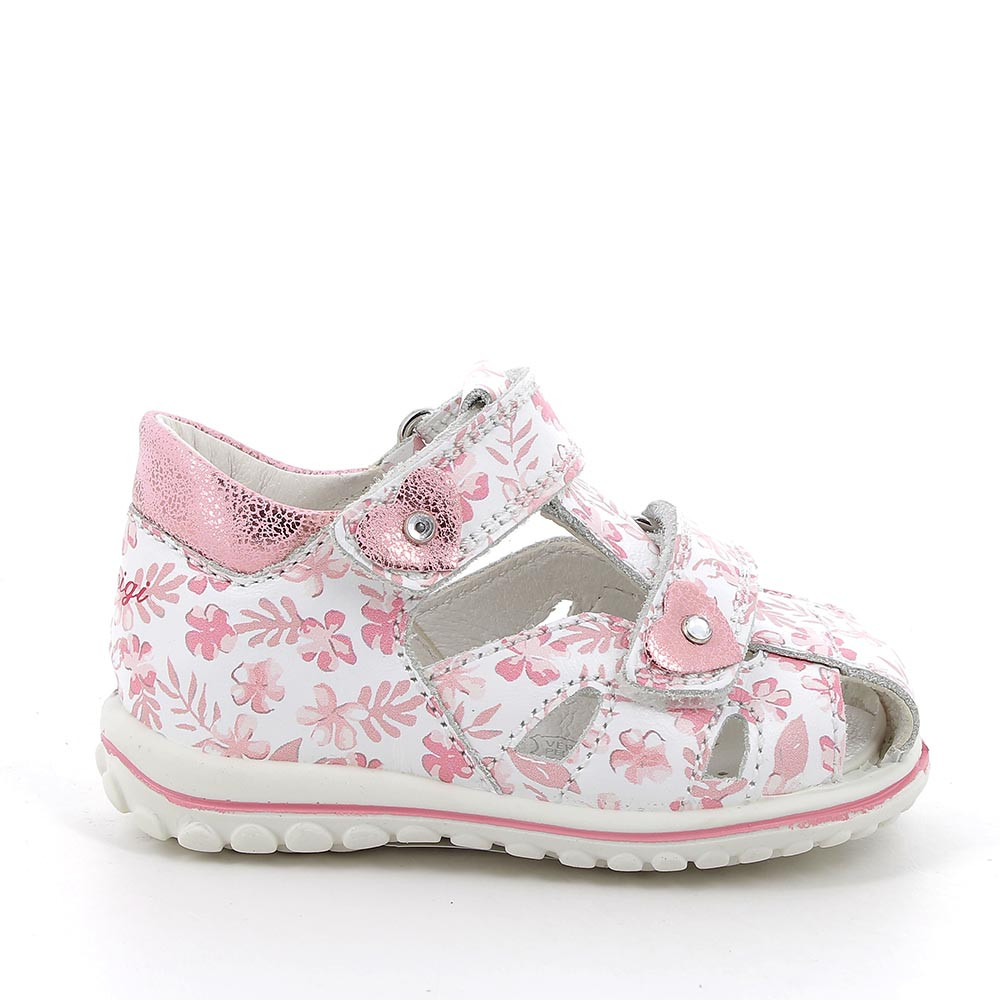Sandali Punta Aperta Bambina - Con Fiori Scintillanti, Rosa E Bianco, Estate - Foto 6