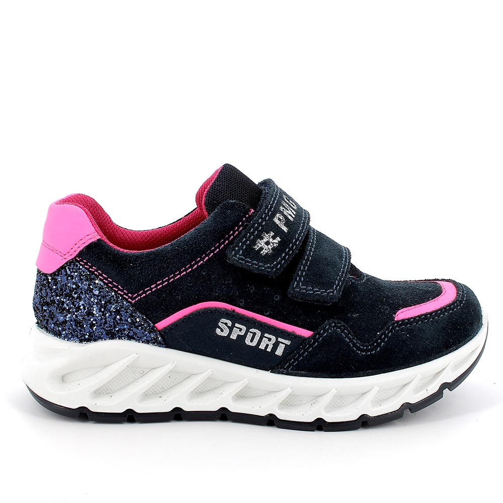 Scarpa in pelle da bambina navy