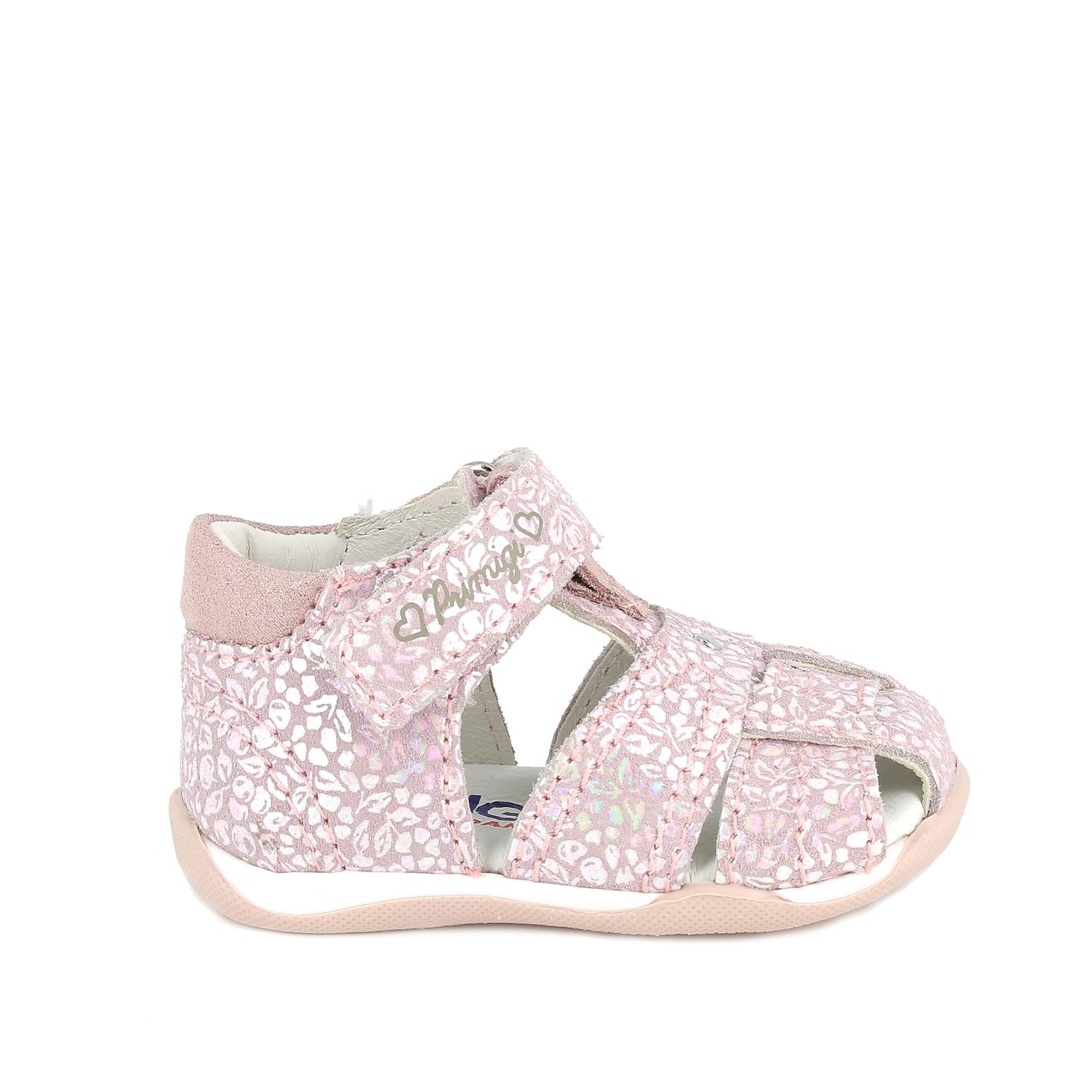 Sandali Punta Aperta Bambina - Con Fiori Scintillanti, Rosa E Bianco, Estate - Foto 4