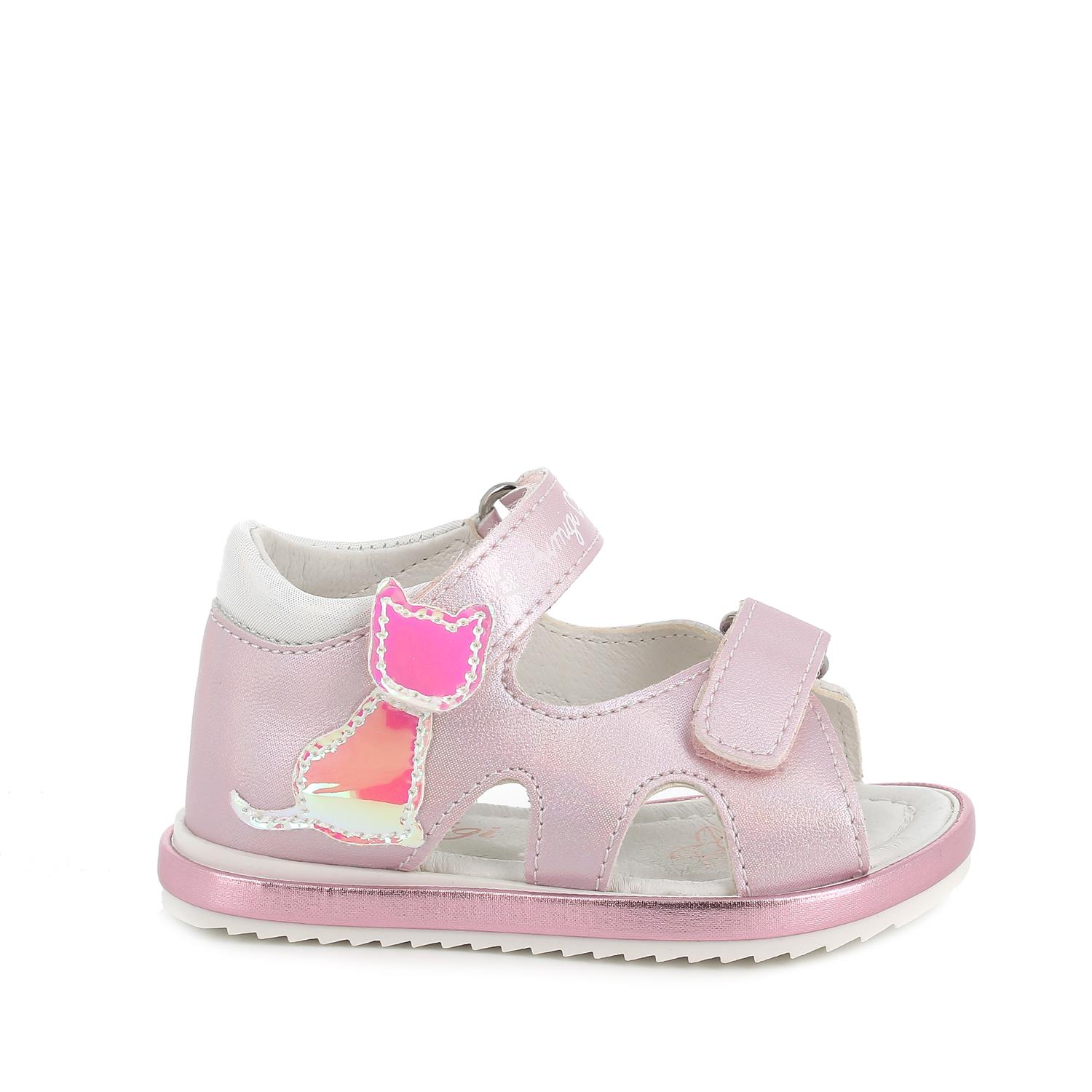 SANDALE FUER MAEDCHEN  ROSA  IRISIEREND