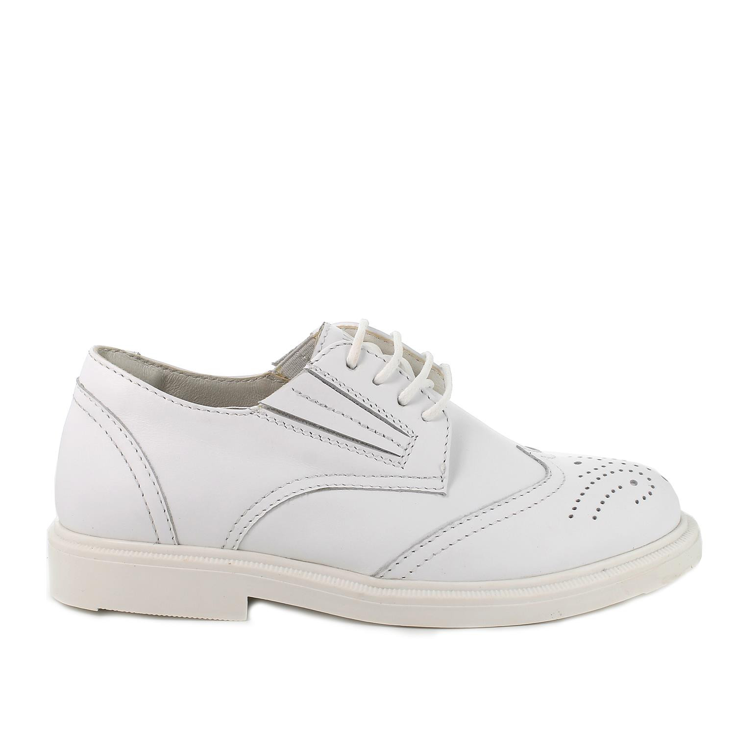 SCHUHE AUS LEDER FUER JUNGEN   WEISS