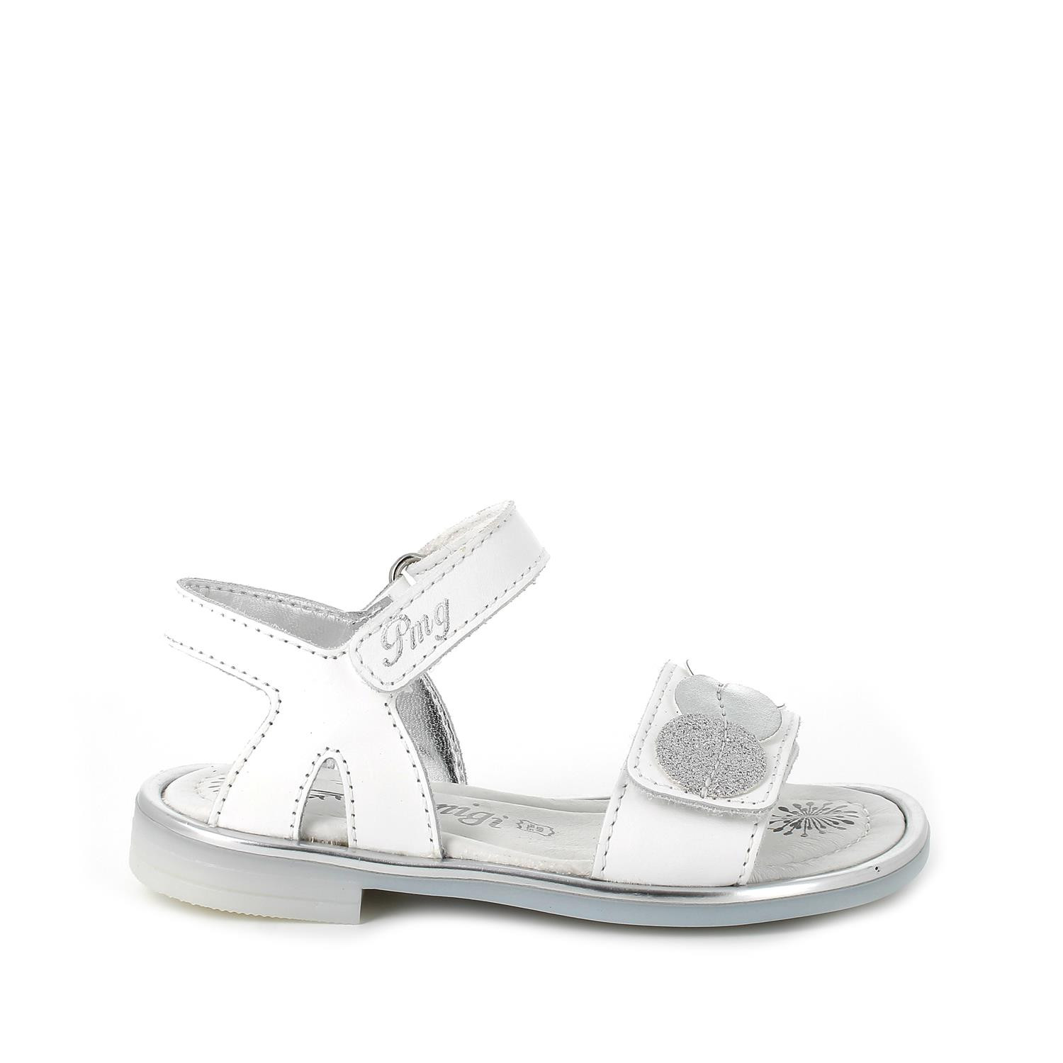 Sandalo in pelle da bambina bianco