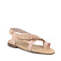 Sandalo con infradito in pelle da bambina skin-rame Sandalo con infradito in pelle da bambina skin-rame