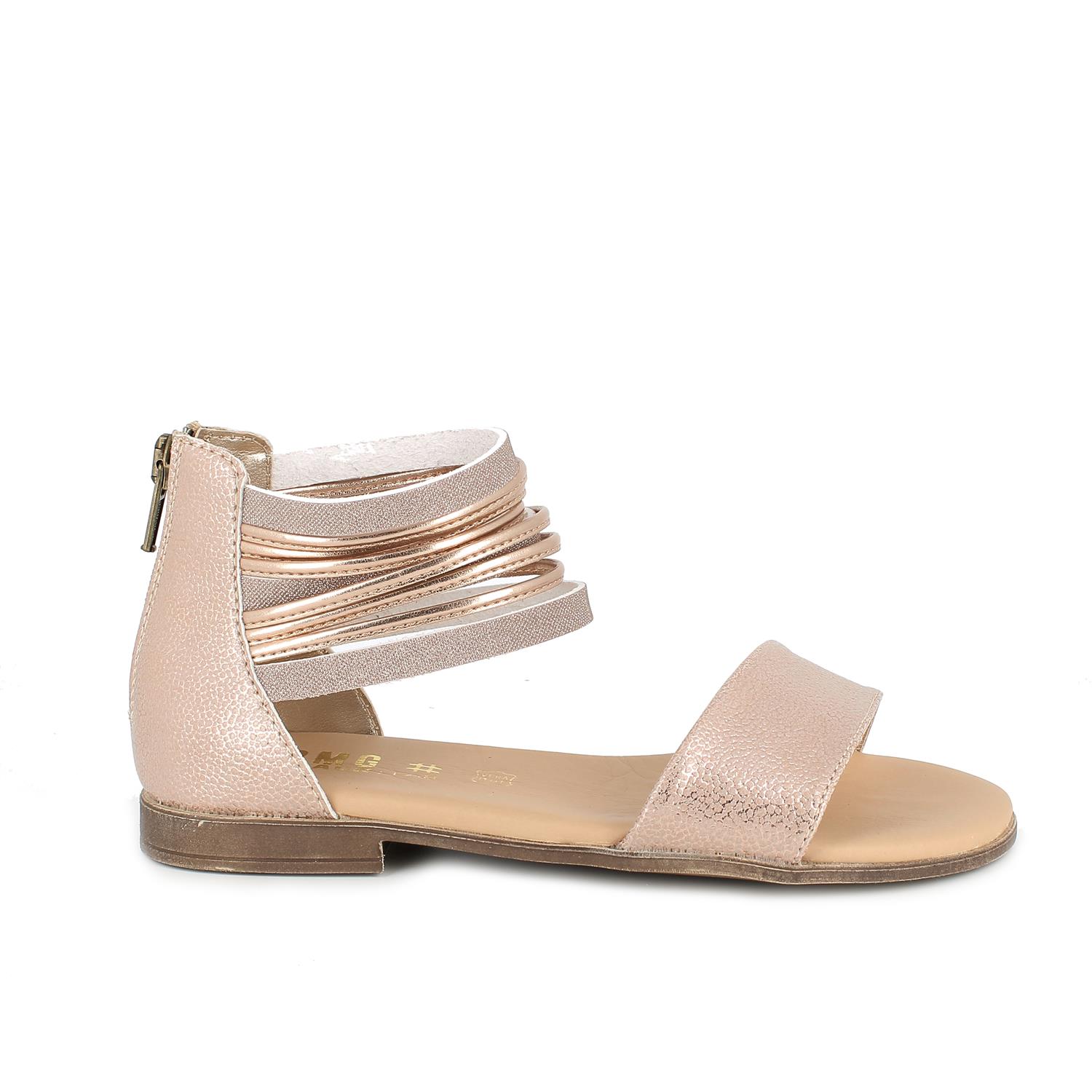 Sandalo da bambina cipria