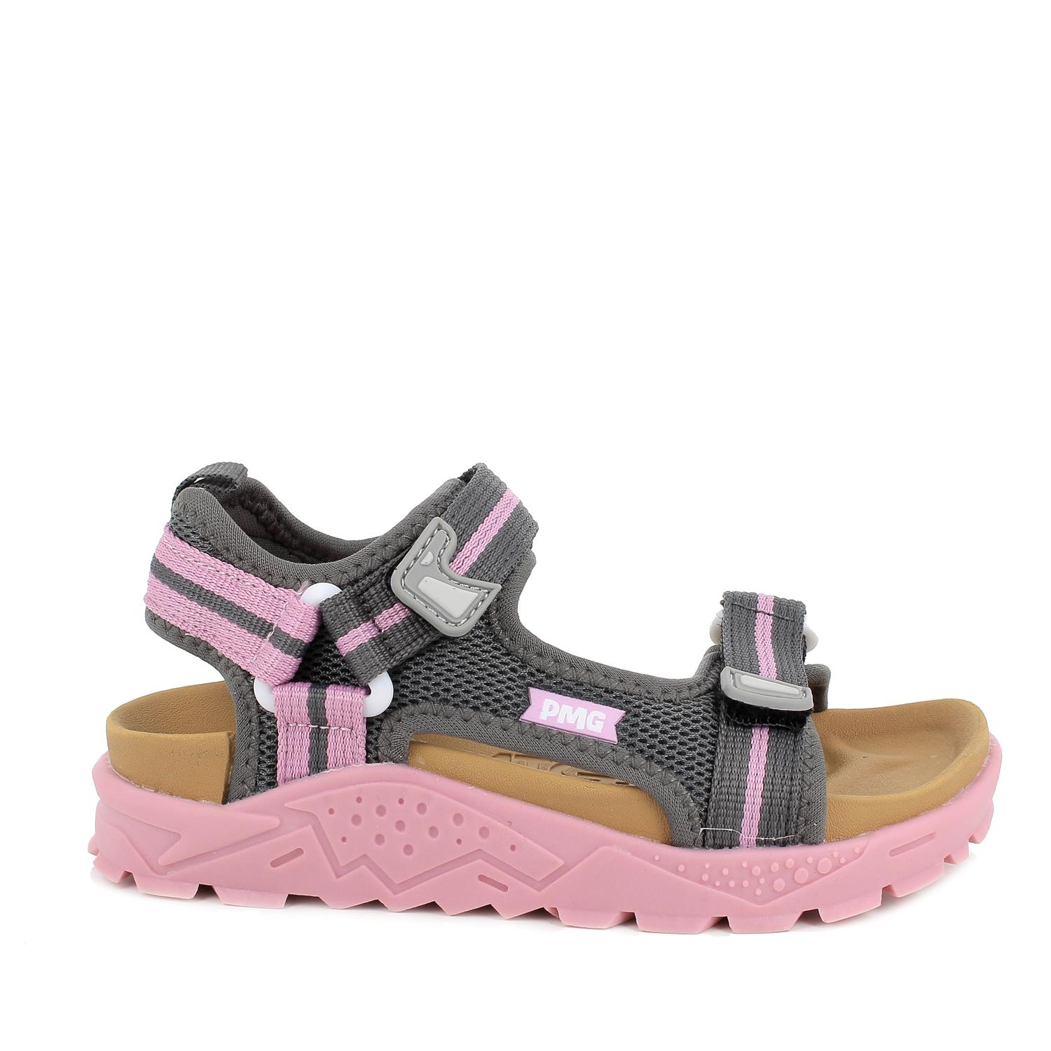 SANDALE FUER MAEDCHEN   GRAU-ROSA