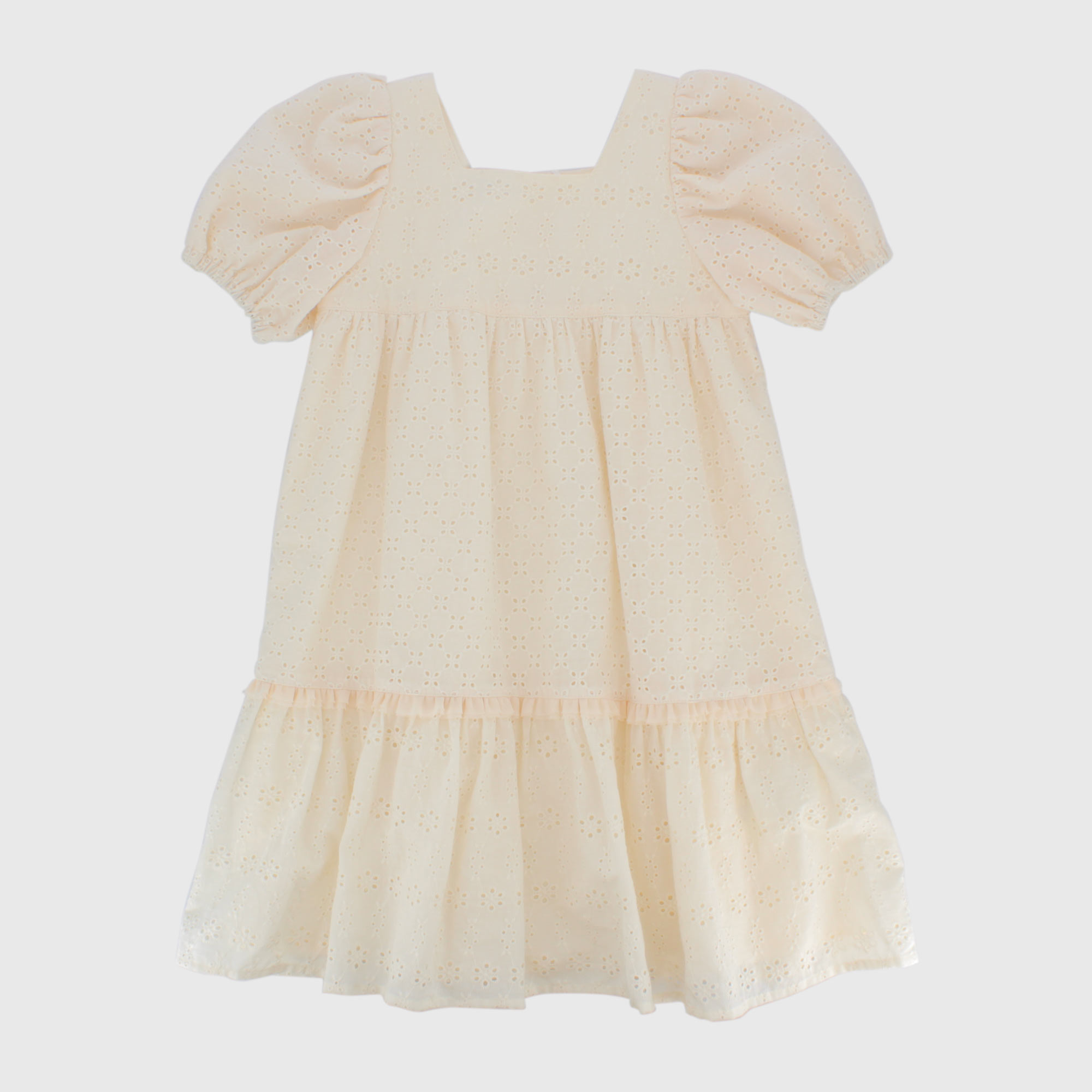 Lace dress for girls, white - Main Image