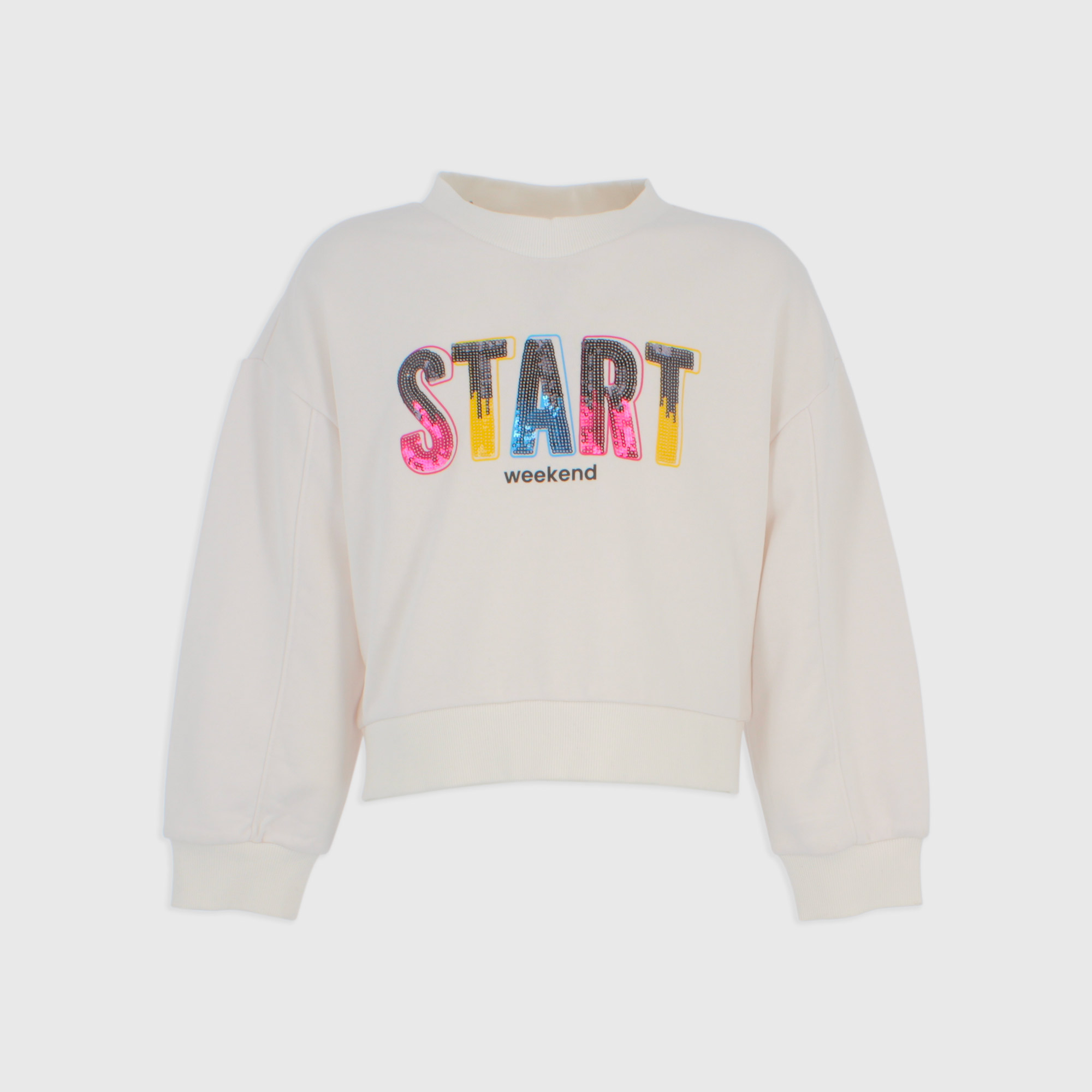 FLEECE PULLOVER FÜR MAEDCHEN, WEISS