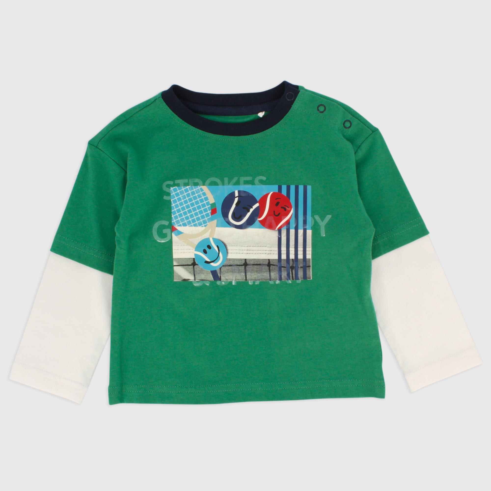 T shirt manica clearance lunga verde bambino