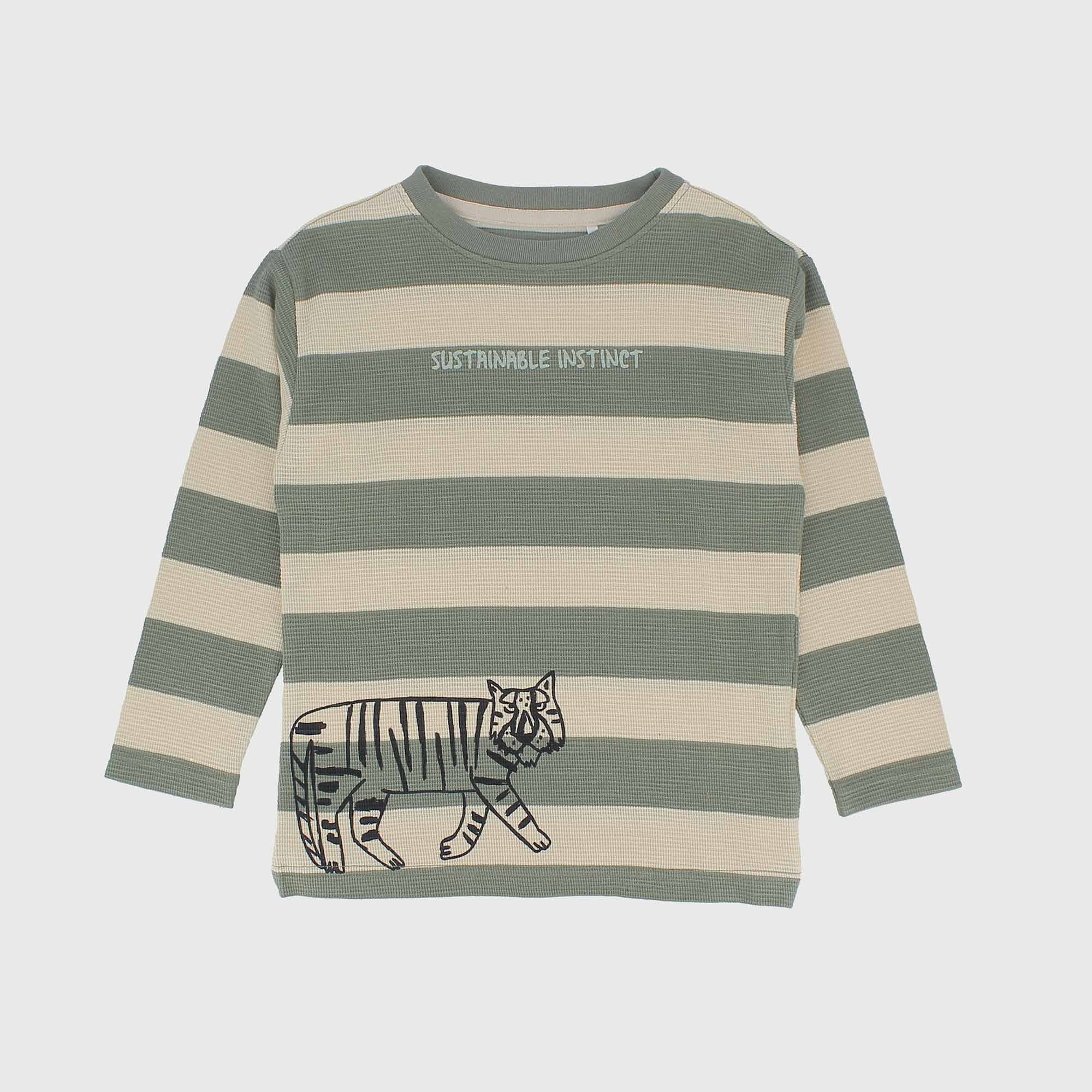 T-SHIRT OVERSIZE AUS JERSEY FÜR JUNGEN, GRÜN