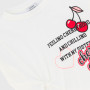Jersey t-shirt for girls, white Jersey t-shirt for girls, white
