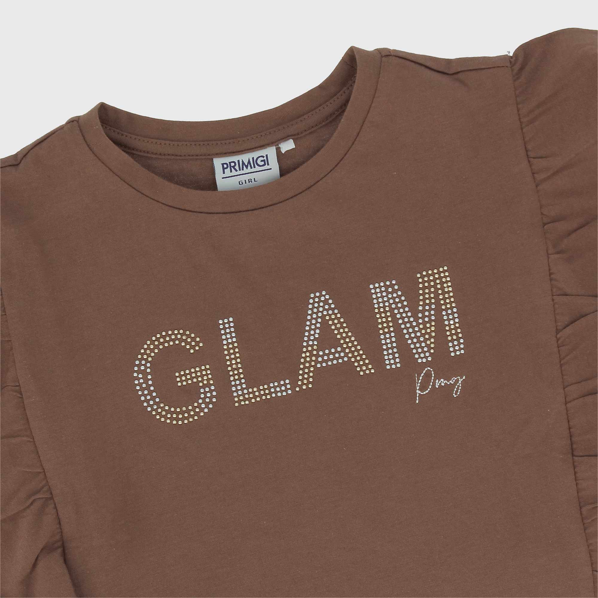 T shirt marrone bambina clearance