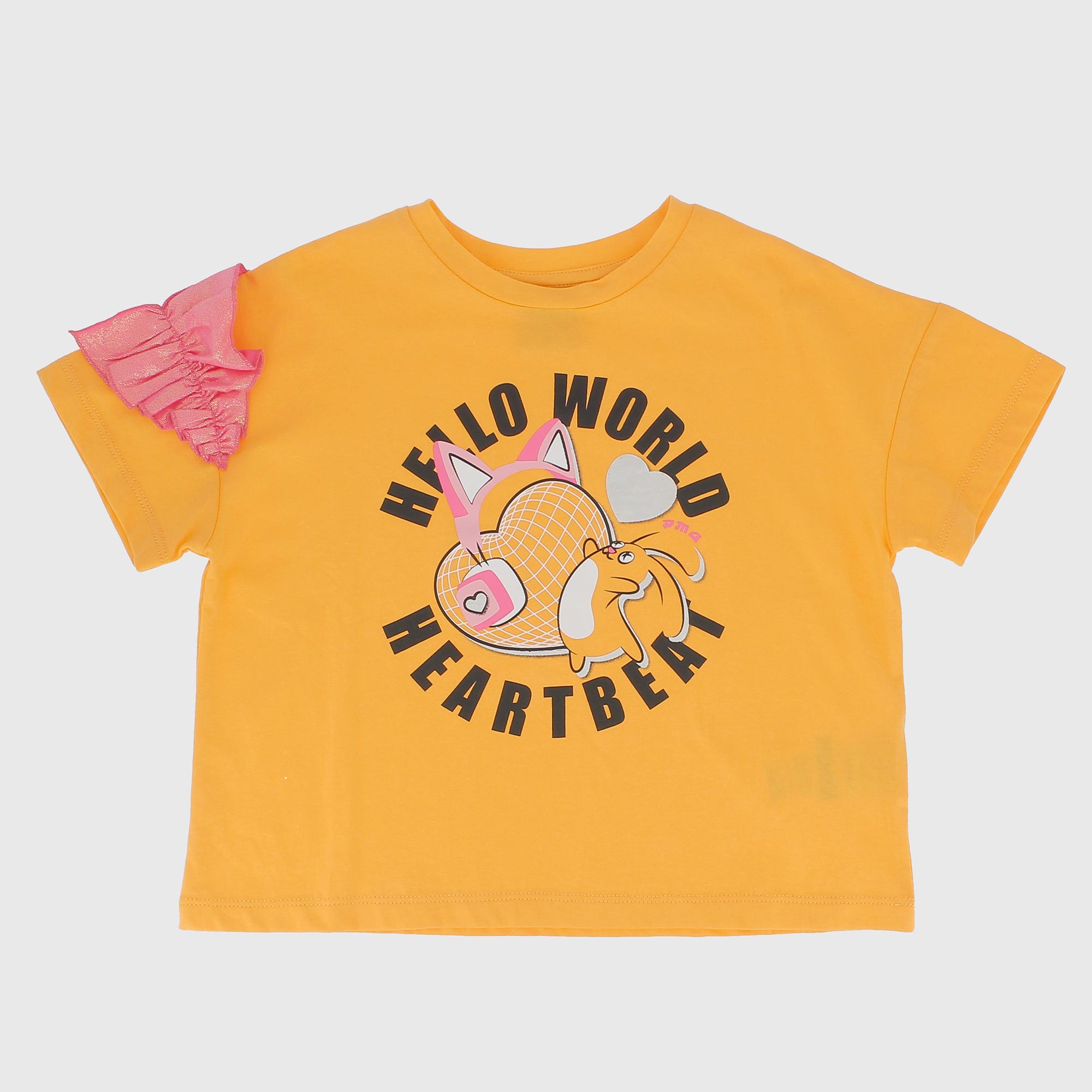 JERSEY T-SHIRT FÜR MAEDCHEN, ORANGE