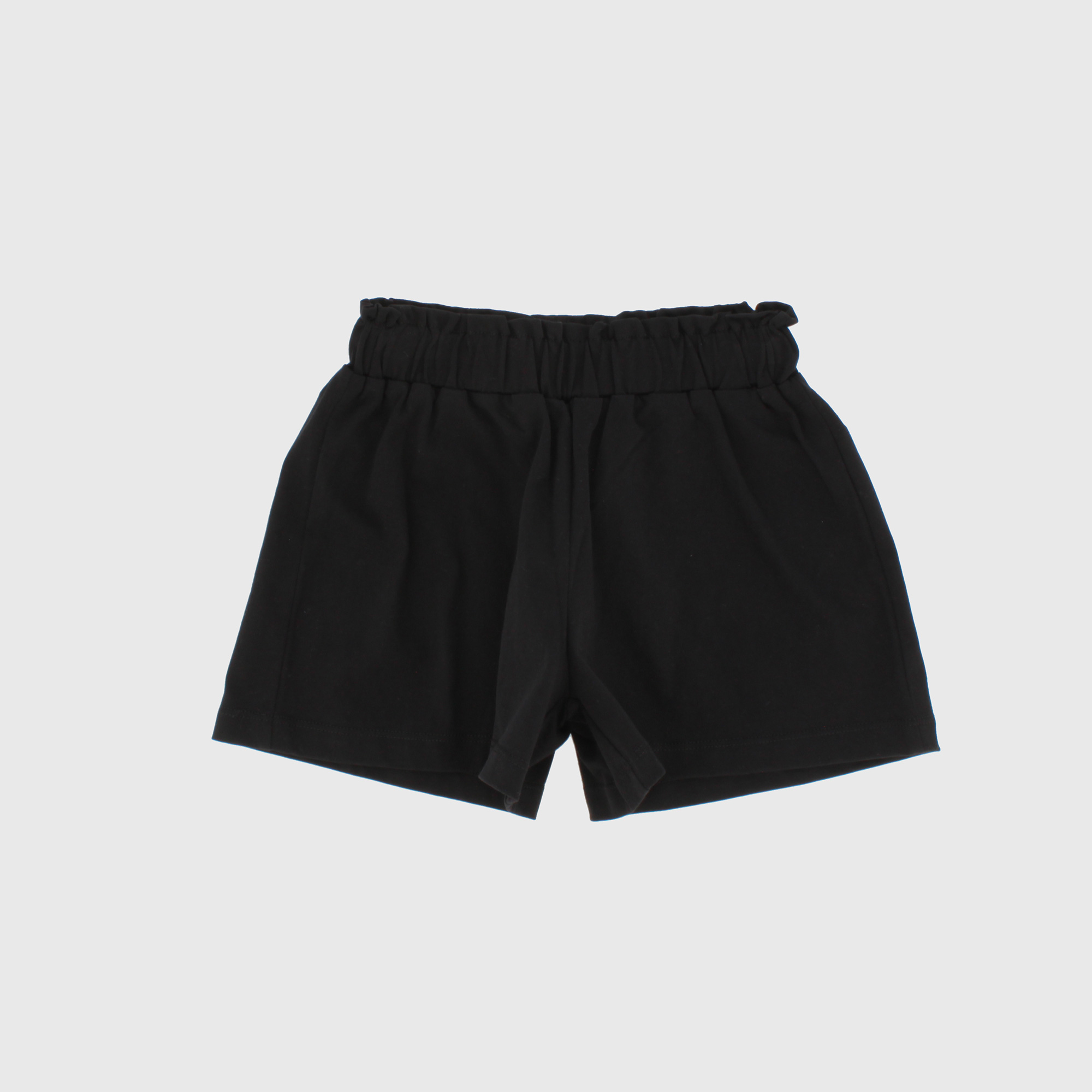 SHORTS AUS JERSEY  FÜR MAEDCHEN, SCHWARZ