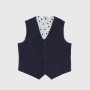Gilet in cotone lino da bambino, blu Gilet in cotone lino da bambino, blu