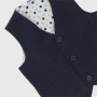 Gilet in cotone lino da bambino, blu Gilet in cotone lino da bambino, blu
