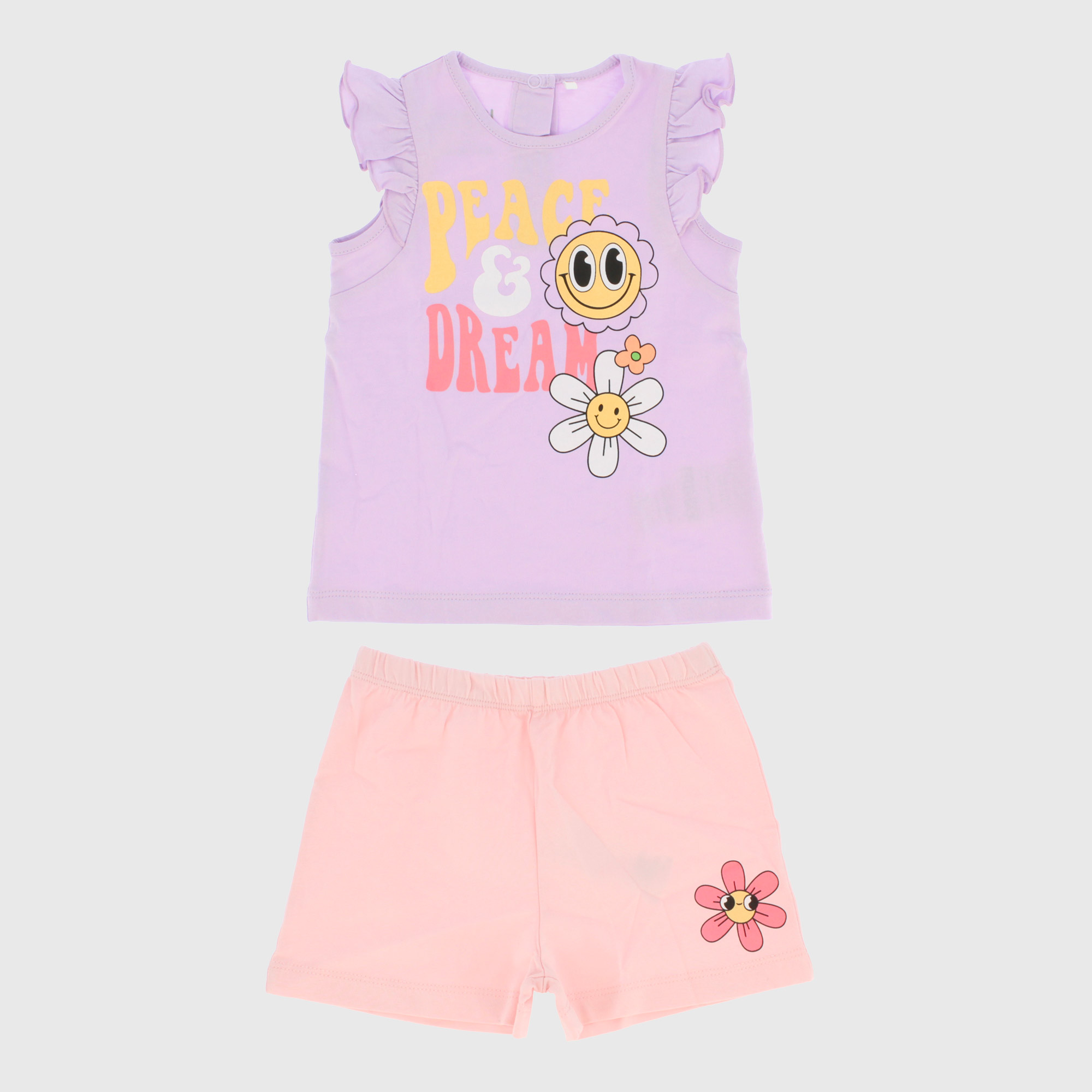 Pigiama in jersey da bambina, rosa