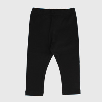 Leggings in jersey da bambina, nero Leggings in jersey da bambina, nero
