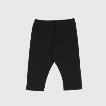 Leggings corto in jersey da bambina, nero Leggings corto in jersey da bambina, nero