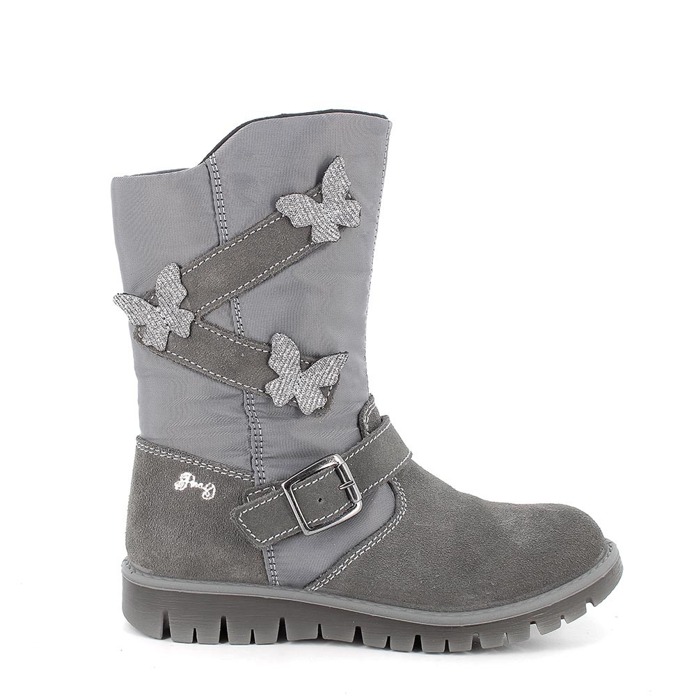 Stivaletti da bambina grigio scuro-grigio