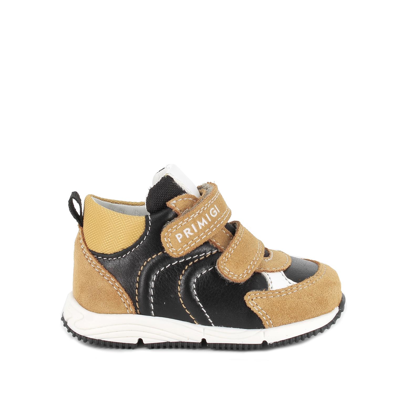 Primigi Scarpe in pelle da bambino nero-senape, Taglia 18