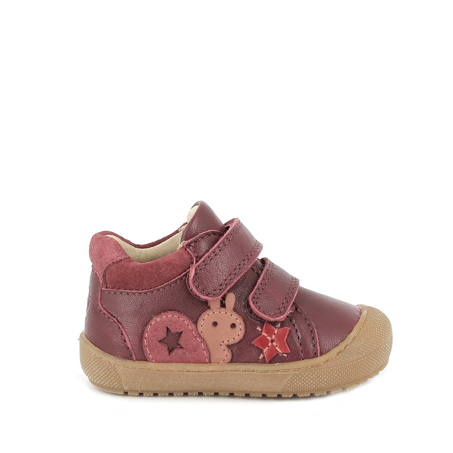 Primigi Scarpe in pelle da bambina bordò-bordò glitter, Taglia 18