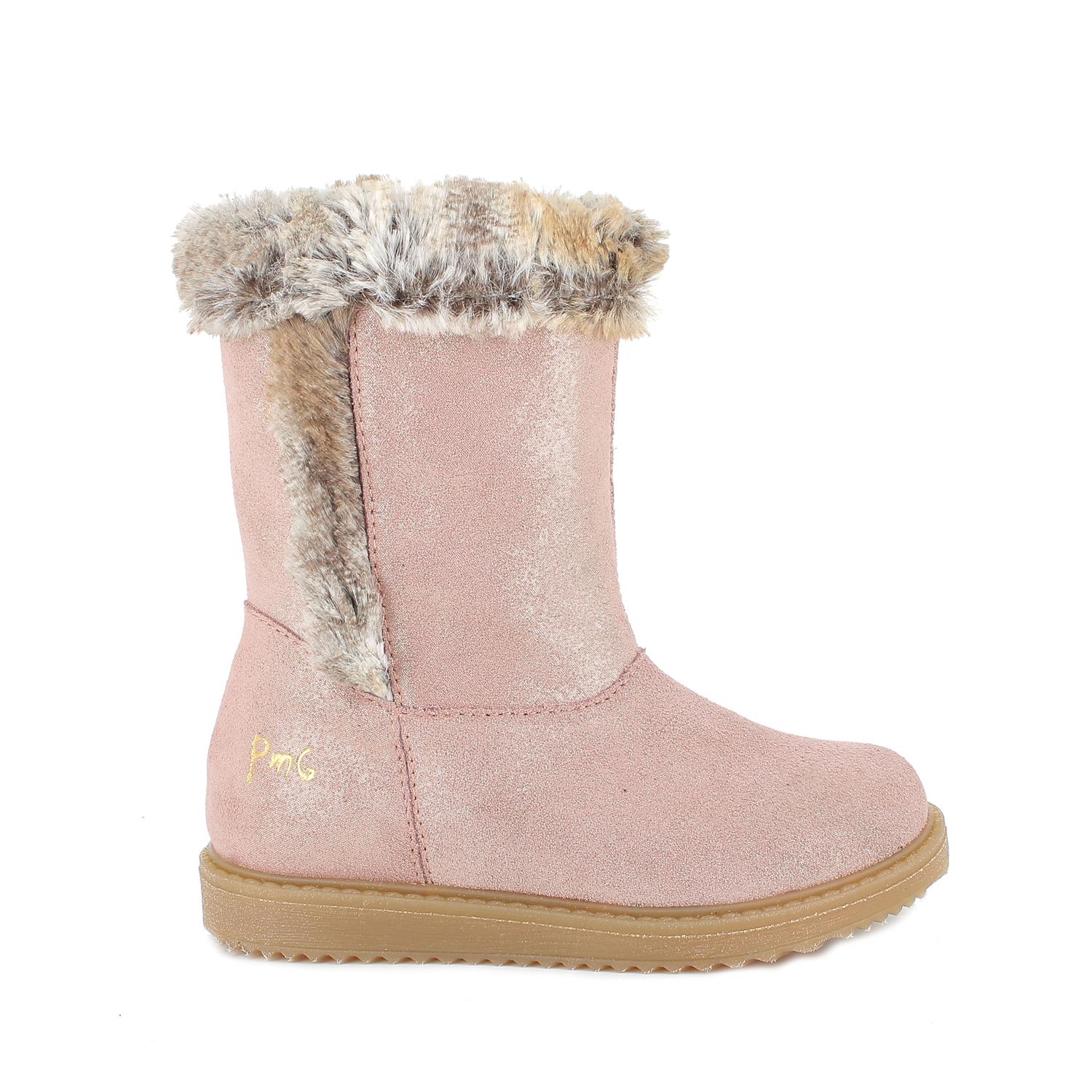 STIVALETTI CON INSERTO IN PELLICCIA SINTETICA BAMBINA