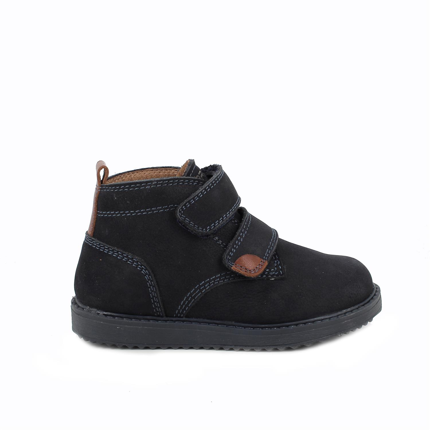 Polacchine in pelle da bambino blu