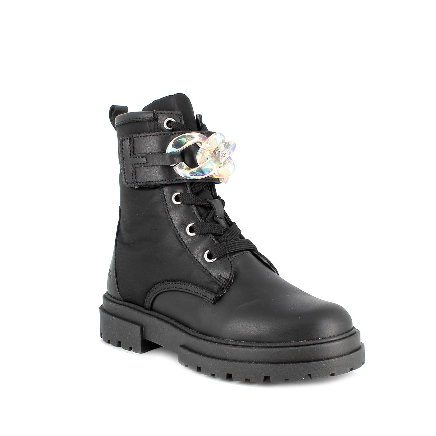 Girls black shop combat boots