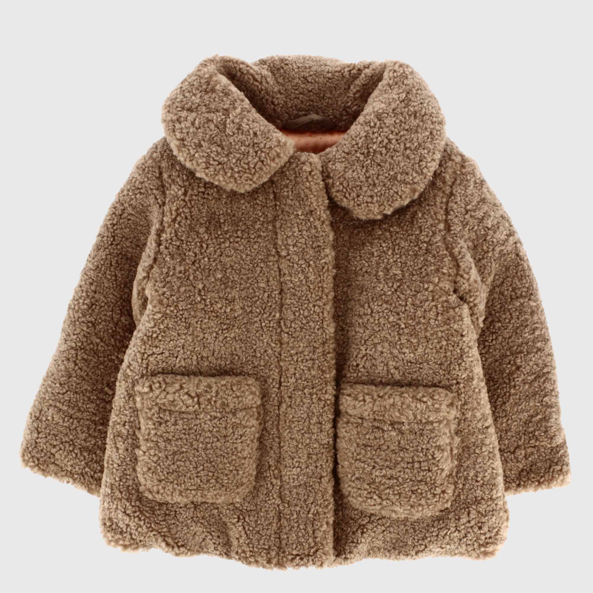 Pelliccia ecologica da bambina marrone