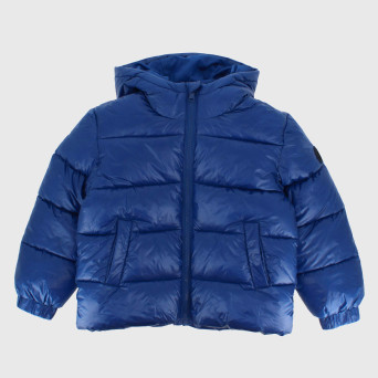 Giubbino con cappuccio da bambino, blu                       Giubbino con cappuccio da bambino, blu